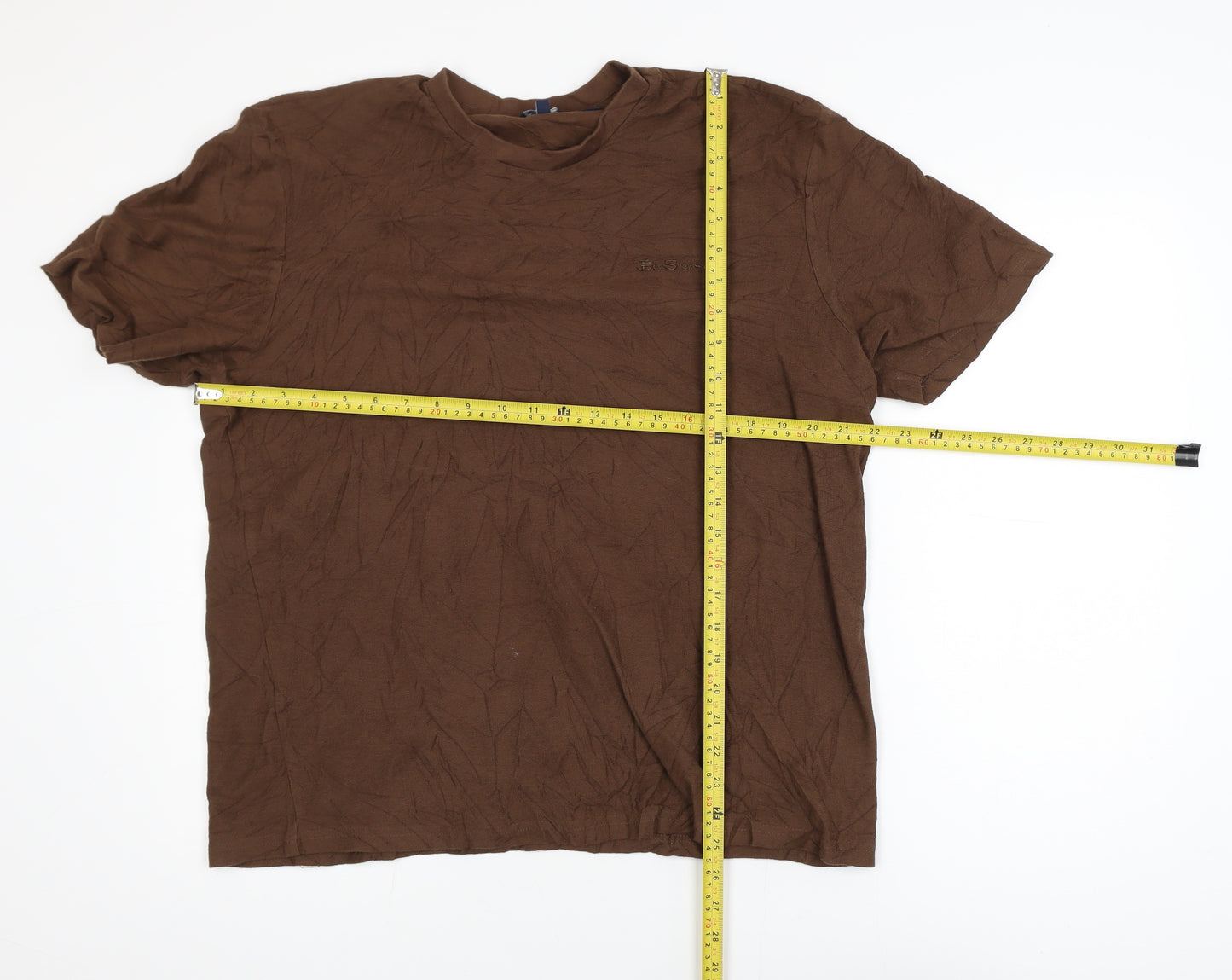 Ben Sherman Unisex Brown XL Basic Cotton T-Shirt