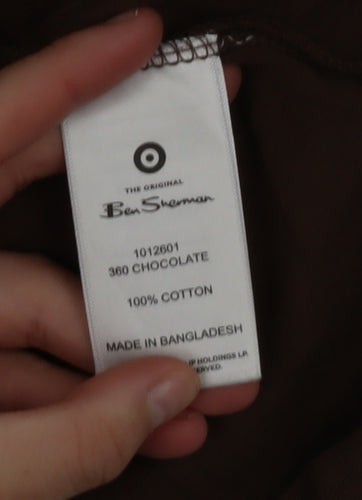 Ben Sherman Unisex Brown XL Basic Cotton T-Shirt