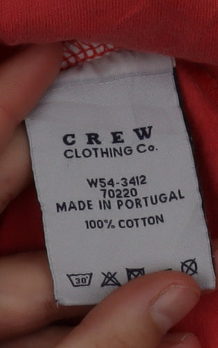 Crew Clothing Co. Women's Red Long Sleeve Cotton T-Shirt Size 12