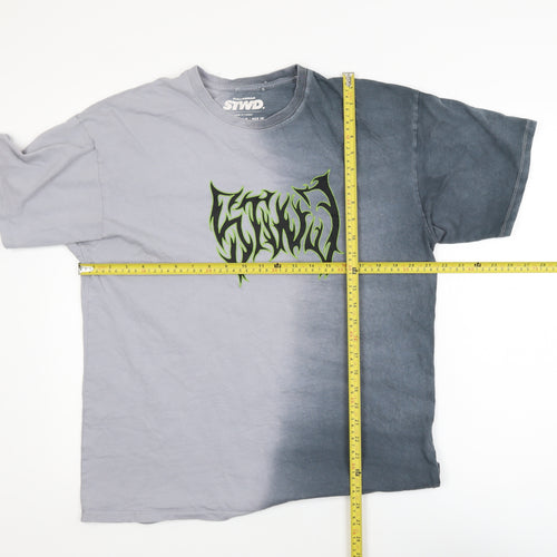 Pull&Bear Men's Multicoloured Graphic Print Crew Neck T-Shirt M