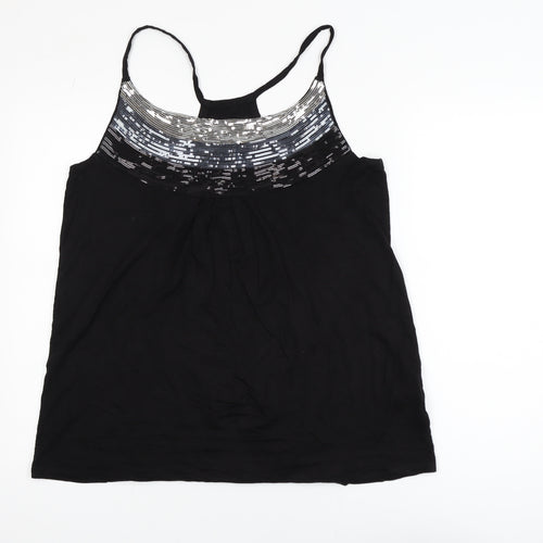 Debenhams Women’s Black Sequin Camisole Tank Top Size 18