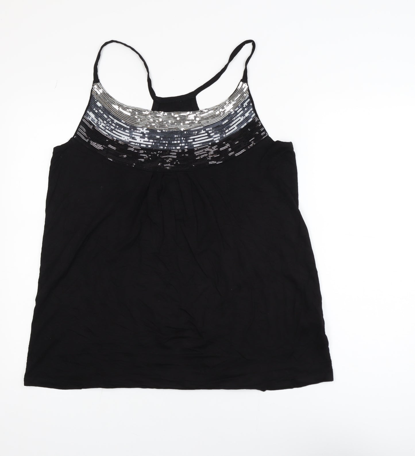 Debenhams Women’s Black Sequin Camisole Tank Top Size 18