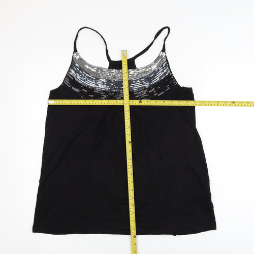 Debenhams Women’s Black Sequin Camisole Tank Top Size 18