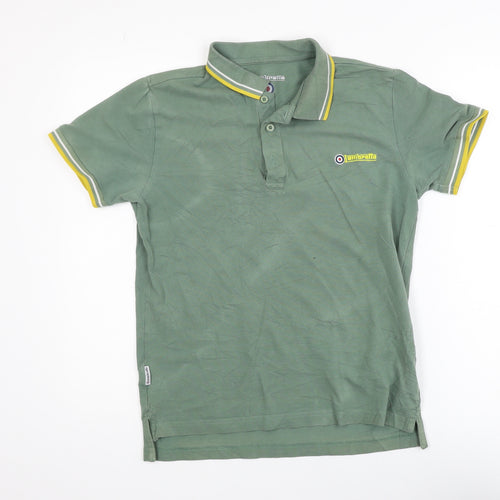 Lambretta Men’s Green Polo Shirt Small Classic Cotton Retro Style