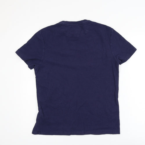 Lyle & Scott Men's Blue Cotton Crew Neck T-Shirt Size M
