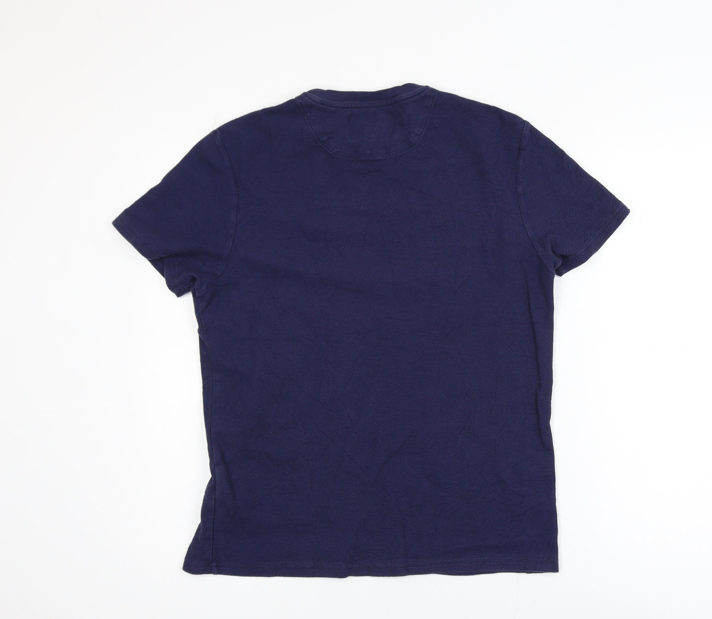 Lyle & Scott Men's Blue Cotton Crew Neck T-Shirt Size M
