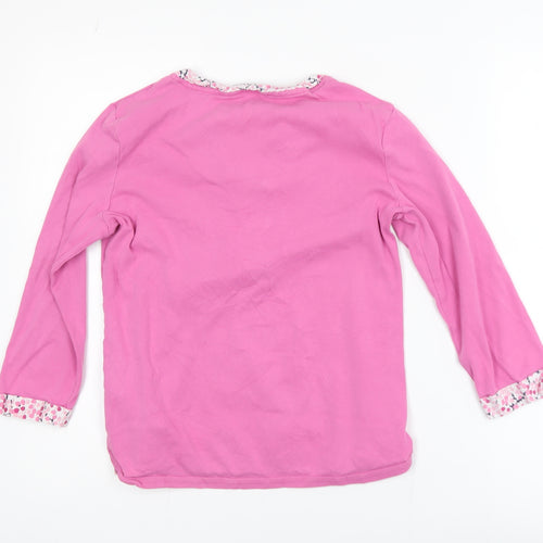 Maine New England Women's Pink Cotton Long Sleeve Tunic Blouse Size 12