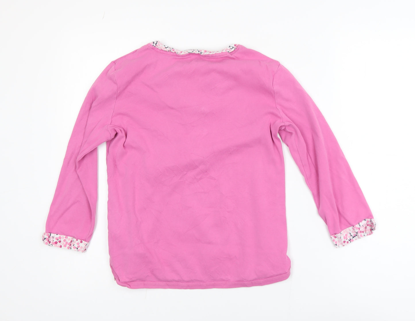 Maine New England Women's Pink Cotton Long Sleeve Tunic Blouse Size 12