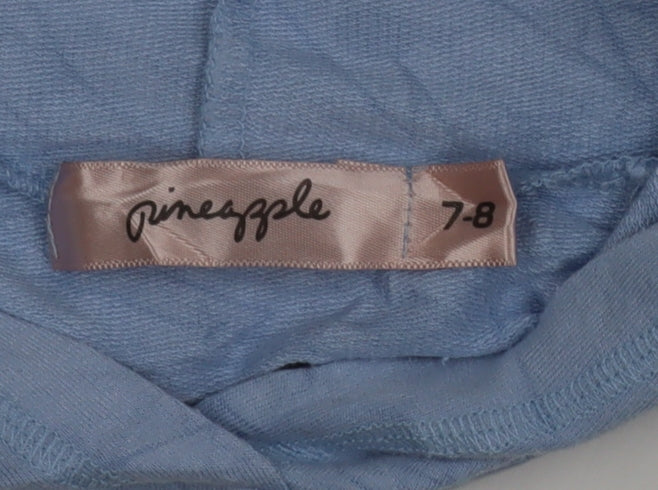 Pineapple Girls Blue Cropped Dance Hoodie 7-8 Years Pullover Lightweight