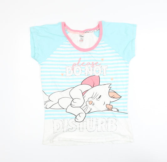 Front view of Disney girls’ multicoloured 12-14 years marie cat cotton nightshirt
