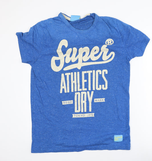 Superdry Men's Blue XL Athletic Graphic Crew Neck T-Shirt