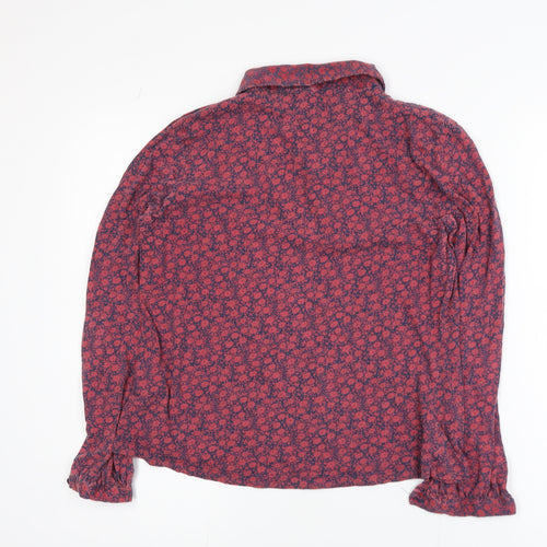 Seasalt Cornwall Women Red Floral Cotton Modal Tunic Blouse UK 12