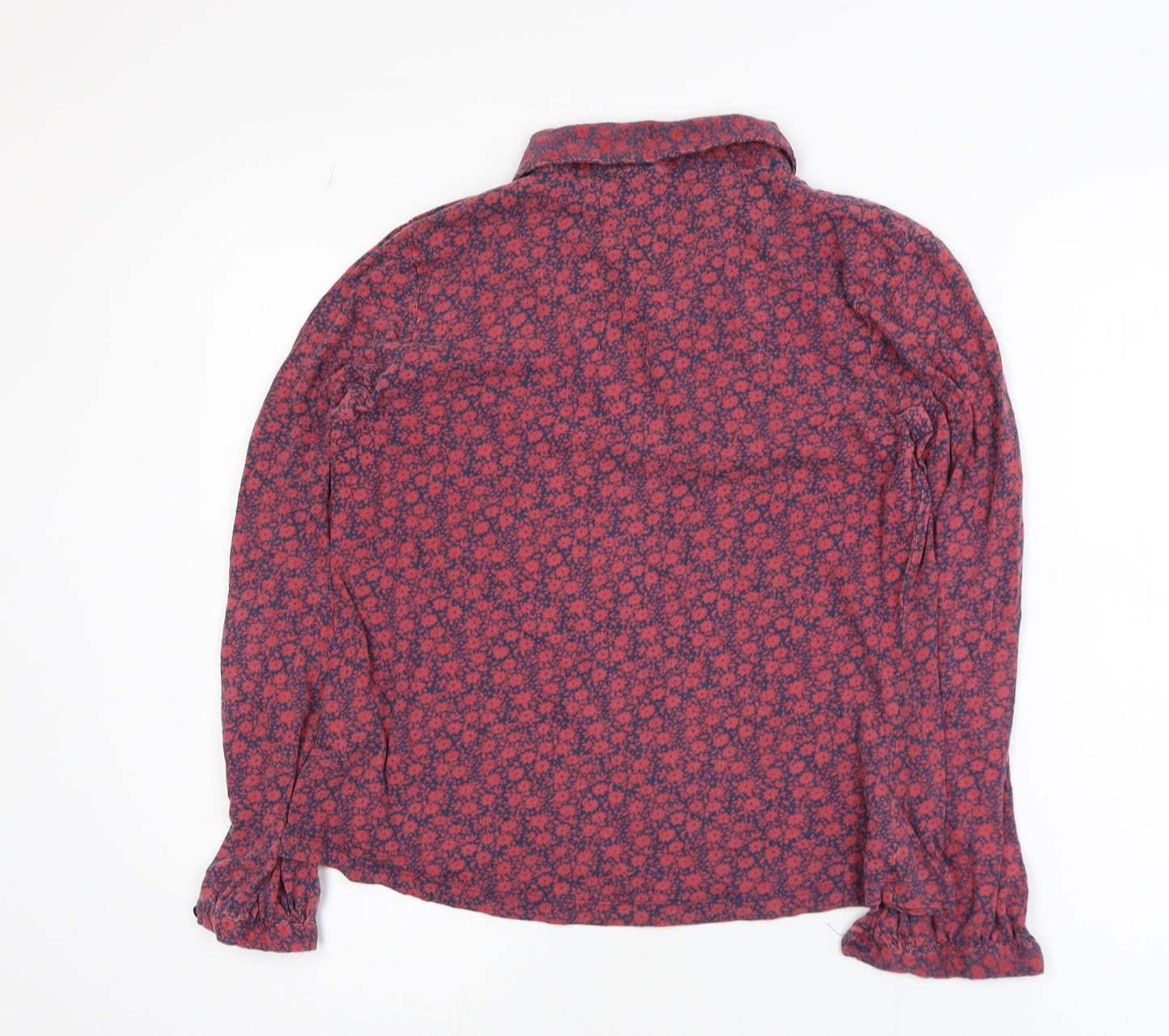 Seasalt Cornwall Women Red Floral Cotton Modal Tunic Blouse UK 12