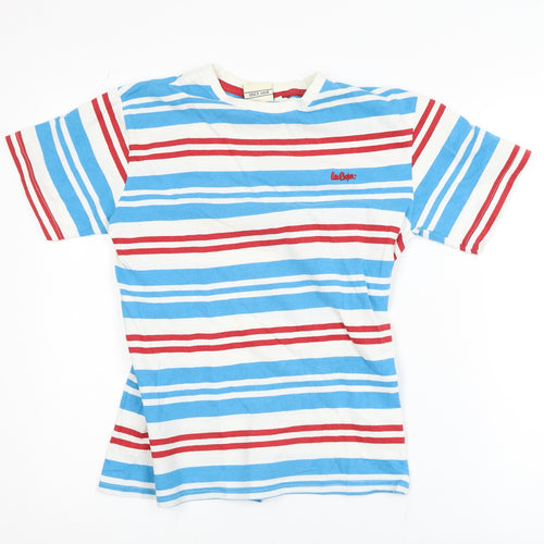 Lee Cooper Boys Multicoloured Striped Cotton Blend T-Shirt 13 Years