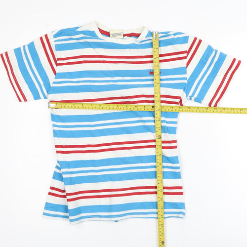 Lee Cooper Boys Multicoloured Striped Cotton Blend T-Shirt 13 Years
