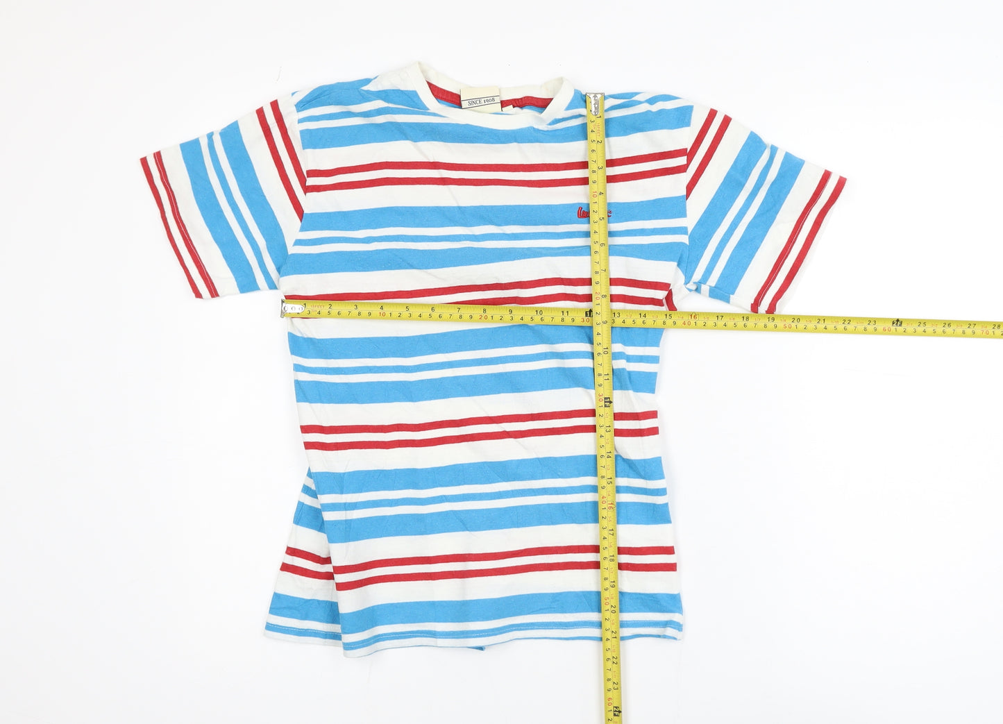Lee Cooper Boys Multicoloured Striped Cotton Blend T-Shirt 13 Years