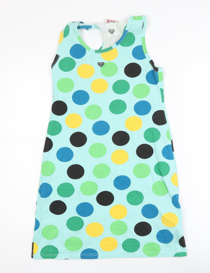 Roxy Girl Multicoloured Polka Dot Sleeveless Tank Dress Size 16