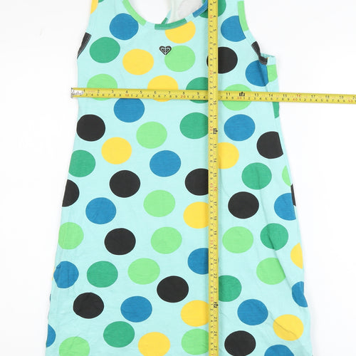 Roxy Girl Multicoloured Polka Dot Sleeveless Tank Dress Size 16