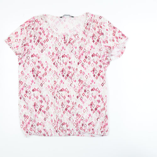 Bonmarché Women’s Multicoloured Geometric Tunic Blouse Size 14