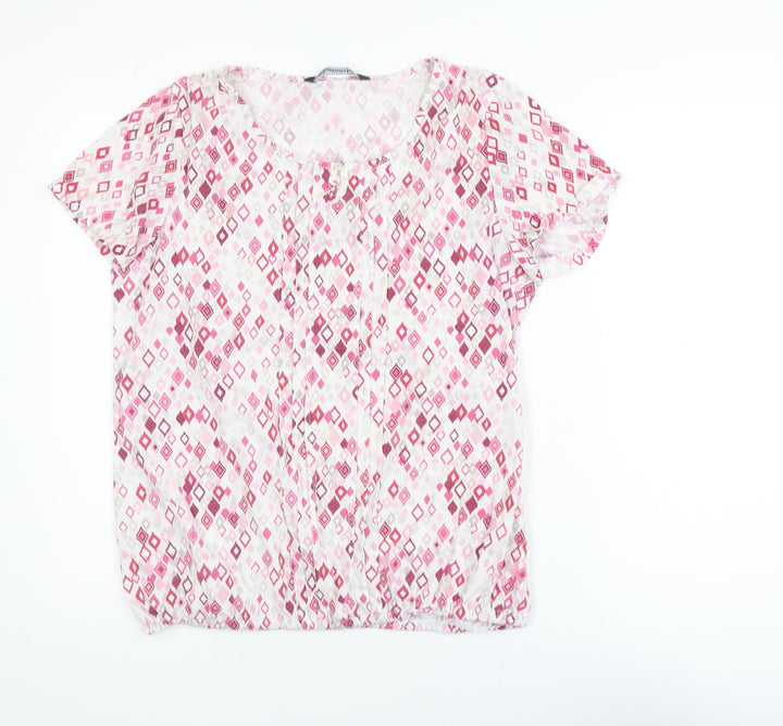 Bonmarché Women’s Multicoloured Geometric Tunic Blouse Size 14