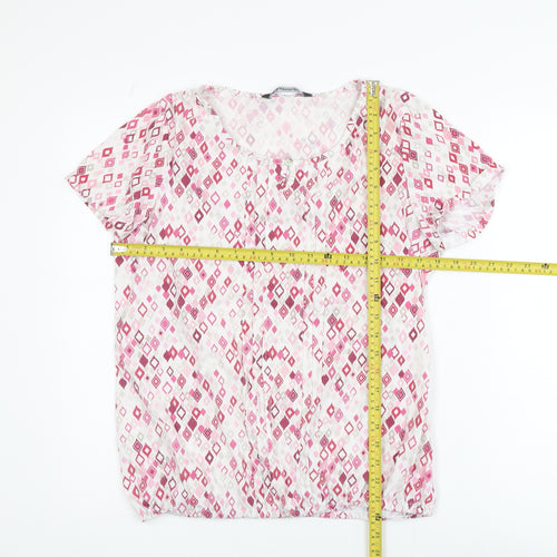 Bonmarché Women’s Multicoloured Geometric Tunic Blouse Size 14