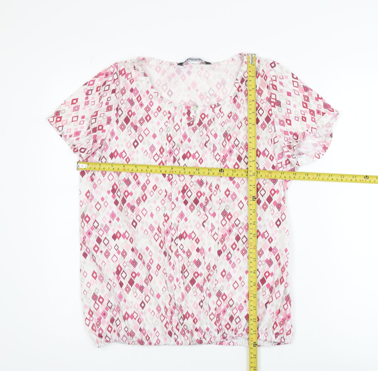 Bonmarché Women’s Multicoloured Geometric Tunic Blouse Size 14