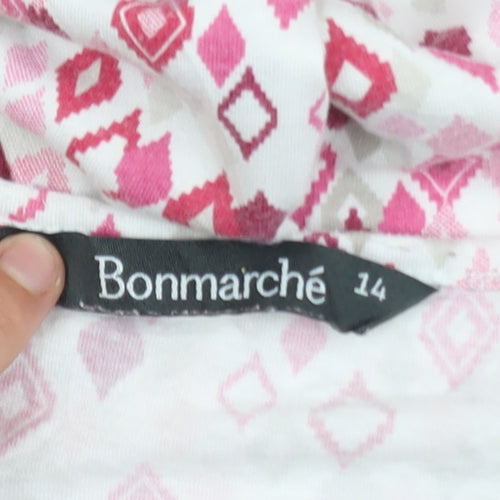 Bonmarché Women’s Multicoloured Geometric Tunic Blouse Size 14