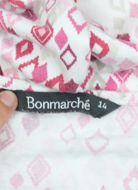 Bonmarché Women’s Multicoloured Geometric Tunic Blouse Size 14