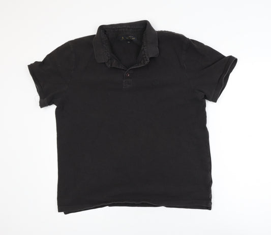 Label Lab Men’s Black XL Cotton Short Sleeve Polo Shirt