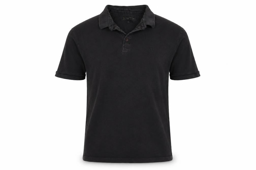 Front view of Label Lab Men’s Black XL Cotton Short Sleeve Polo Shirt