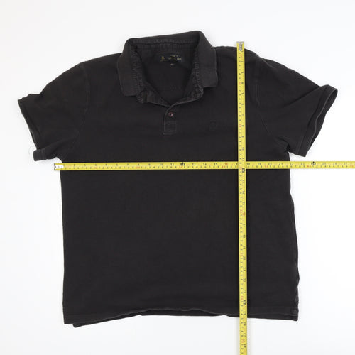 Label Lab Men’s Black XL Cotton Short Sleeve Polo Shirt