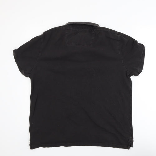 Label Lab Men’s Black XL Cotton Short Sleeve Polo Shirt