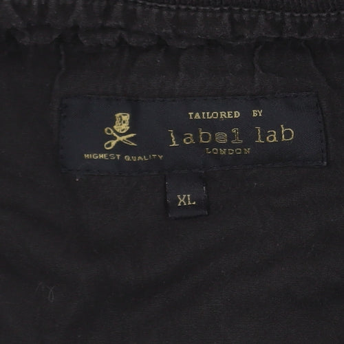 Label Lab Men’s Black XL Cotton Short Sleeve Polo Shirt