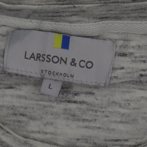 Larsson & Co Men’s Grey Short Sleeve Crew Neck T-Shirt Size L