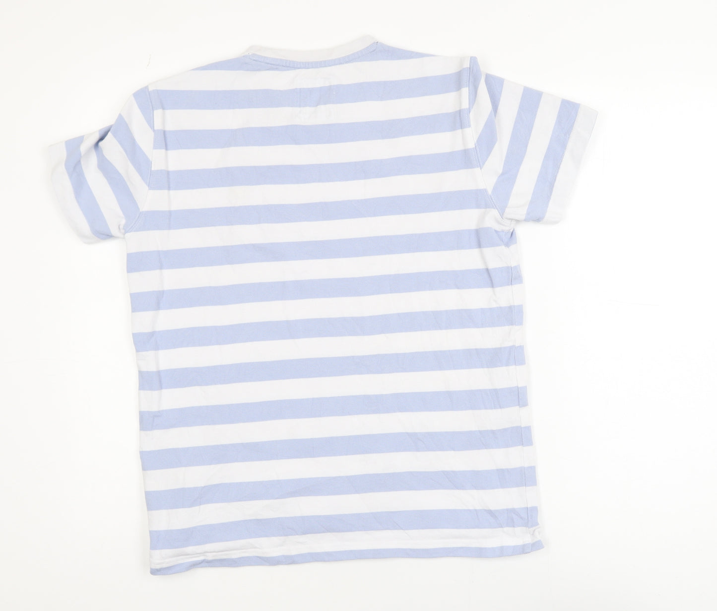 Crew Clothing Company Men's Blue White Striped Cotton T-Shirt M