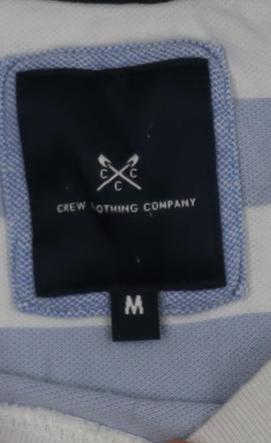 Crew Clothing Company Men's Blue White Striped Cotton T-Shirt M
