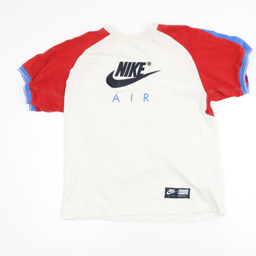 Nike Boys Multicoloured Air Logo T-Shirt M Short Sleeve Cotton Sports Top