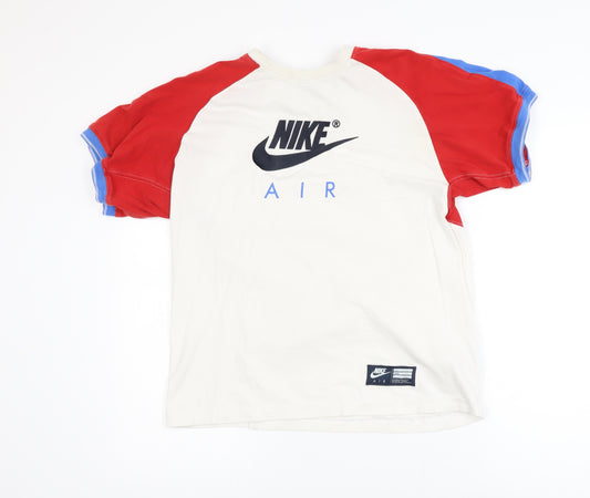 Nike Boys Multicoloured Air Logo T-Shirt M Short Sleeve Cotton Sports Top