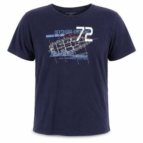 Oxford Company Men's Blue Graphic Regular Fit T-Shirt L