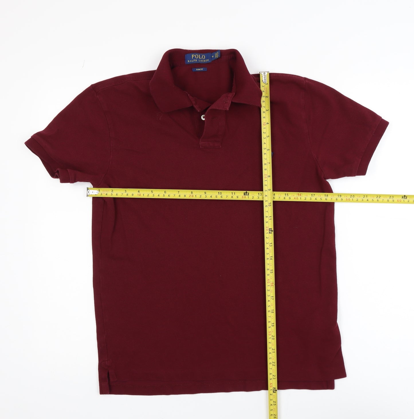 Ralph Lauren Men’s Red Slim Fit Polo Shirt Size M Short Sleeve