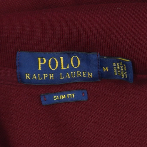 Ralph Lauren Men’s Red Slim Fit Polo Shirt Size M Short Sleeve