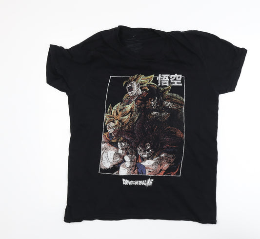 Dragon Ball Super Men’s Black Medium Crew Neck Graphic T-Shirt