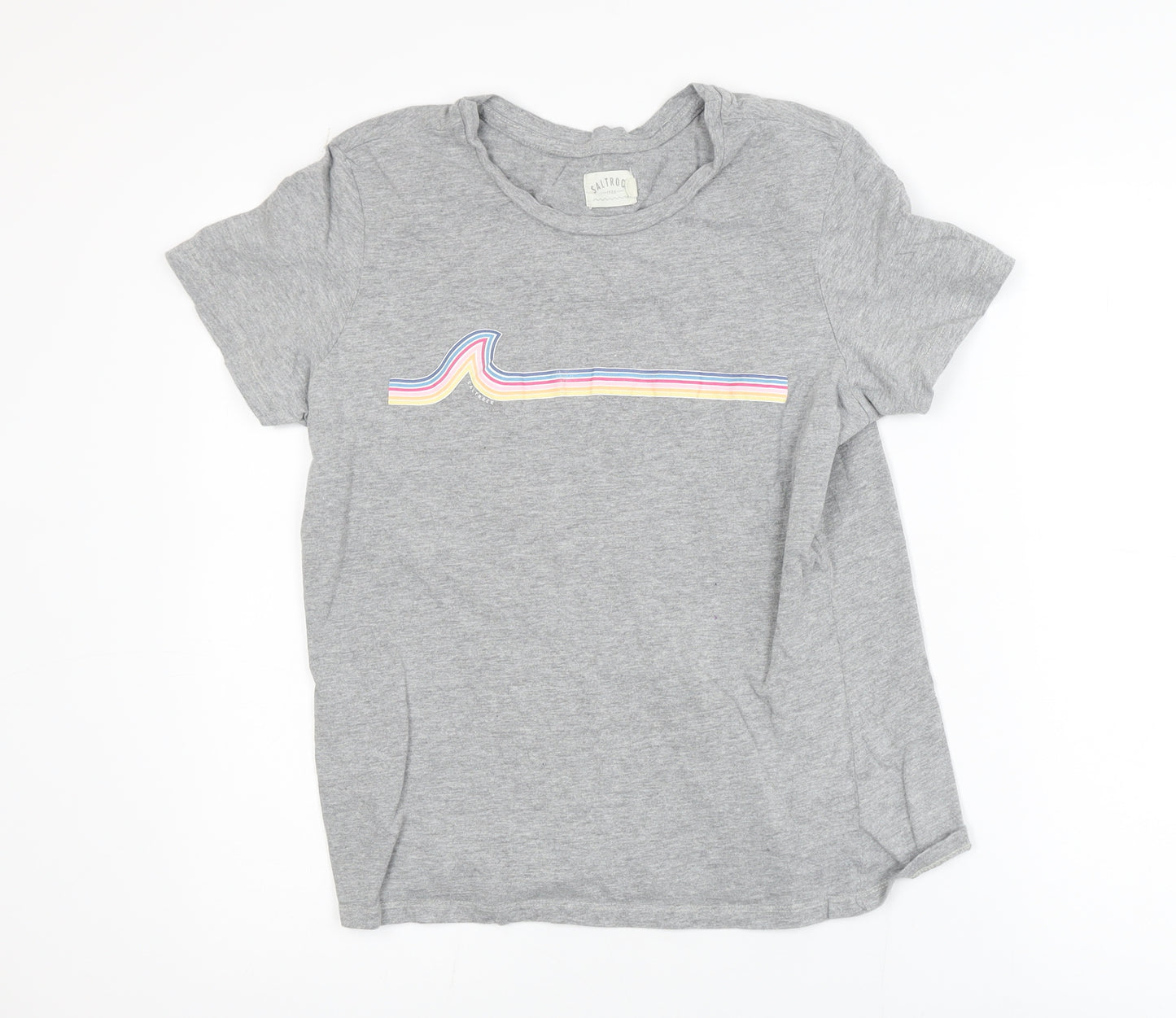 Saltrock Girls Grey Rainbow Graphic T-Shirt 16 Years Cotton Blend
