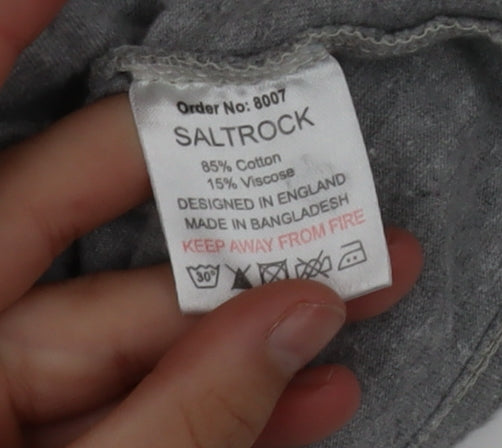 Saltrock Girls Grey Rainbow Graphic T-Shirt 16 Years Cotton Blend