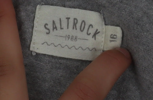 Saltrock Girls Grey Rainbow Graphic T-Shirt 16 Years Cotton Blend