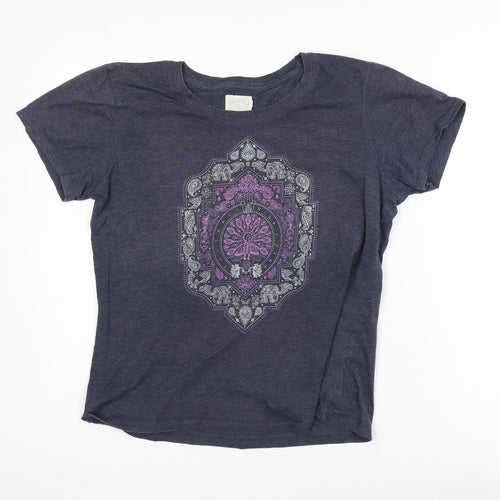 Saltrock Girls Blue Graphic Print Cotton T-Shirt 9-10 Years Regular Fit