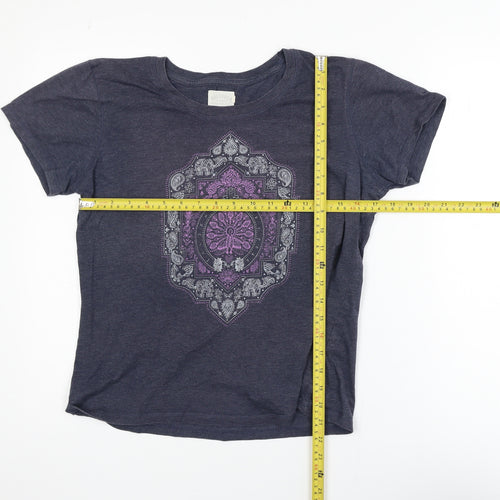 Saltrock Girls Blue Graphic Print Cotton T-Shirt 9-10 Years Regular Fit
