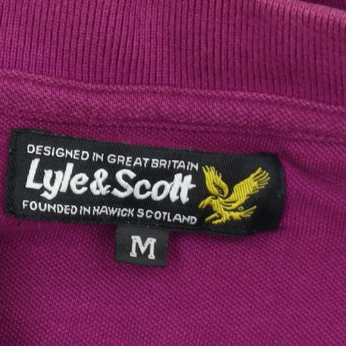 Lyle & Scott Men's Purple Cotton Polo Shirt Size M