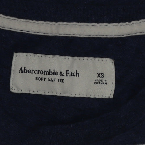 Abercrombie & Fitch Mens Blue XS Crew Neck Soft Jersey T-Shirt
