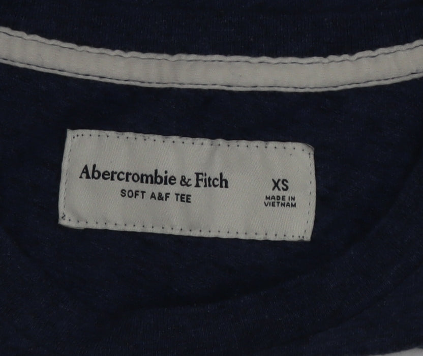 Abercrombie & Fitch Mens Blue XS Crew Neck Soft Jersey T-Shirt